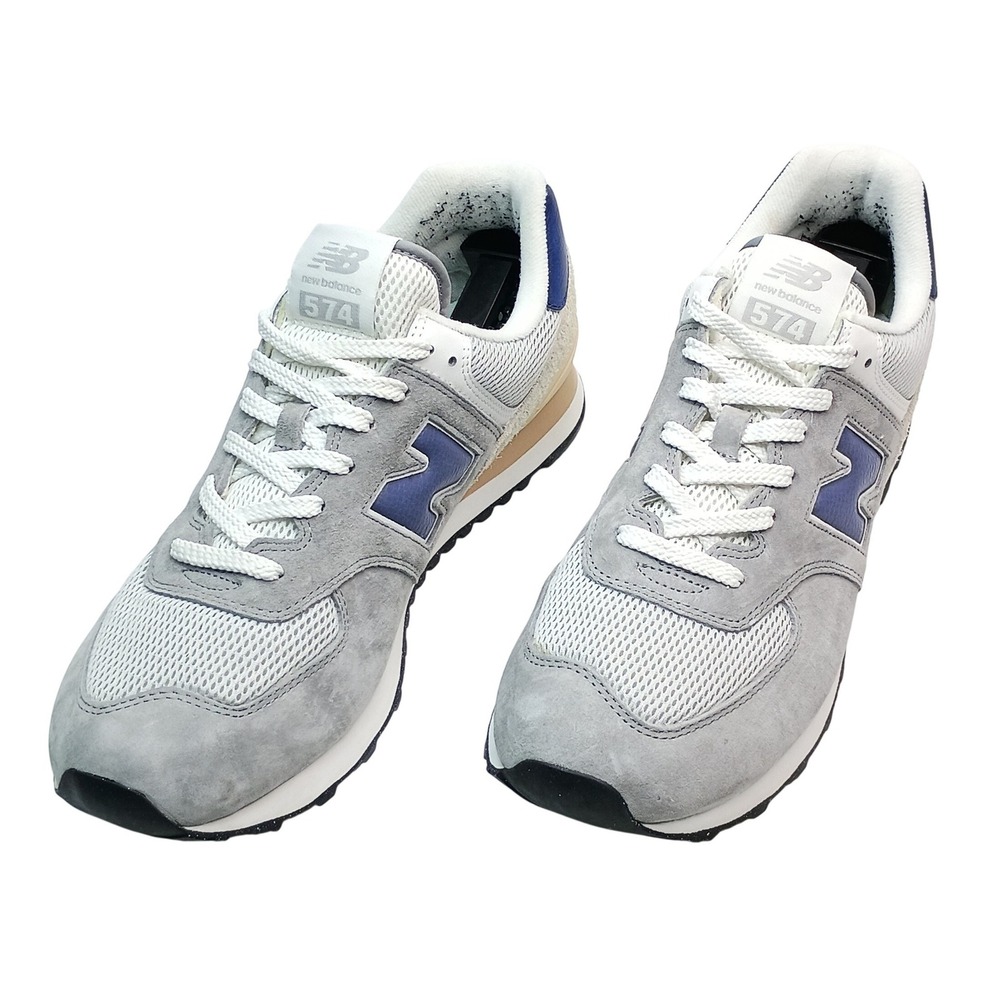 New Balance 574 Sneaker Men Size 12 Grey Blue U574SPB Suede Mesh